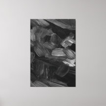 Black & Gray Brushstrokes Canvas