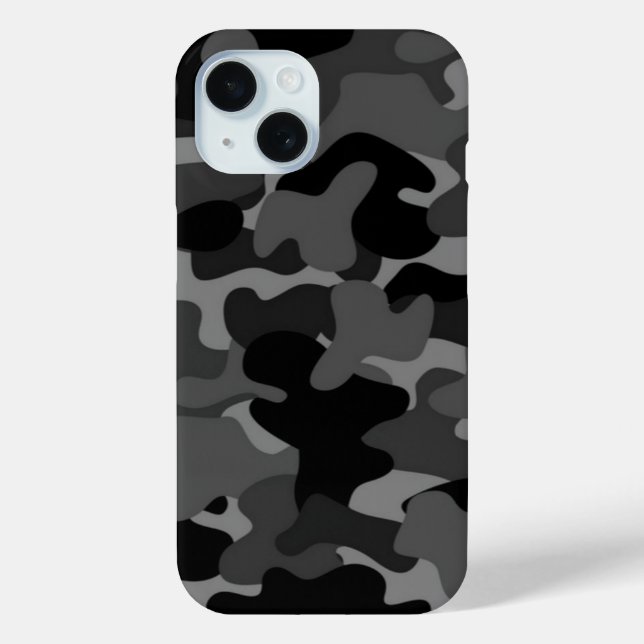 Black Gray Camo Case-Mate iPhone Case (Back)