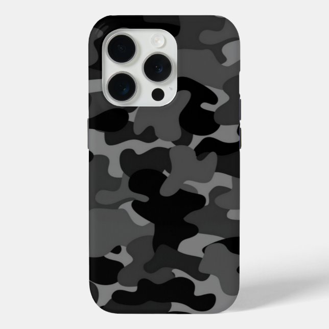 Black Gray Camo Case-Mate iPhone Case (Back)