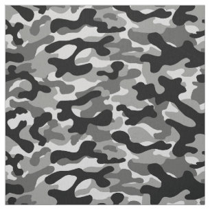 Black Gray Camo Fabric