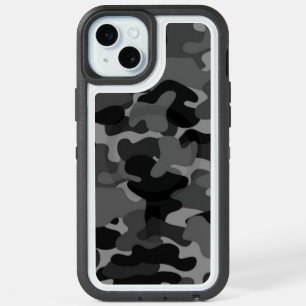 Black Gray Camo iPhone 15 Plus Case