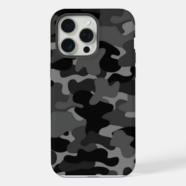 Black Gray Camo Iphone Case (Back)