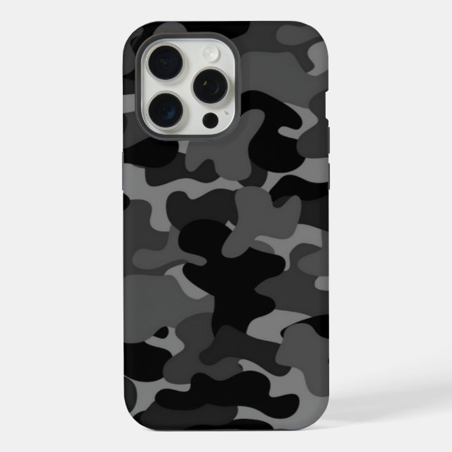 Black Gray Camo iPhone Case (Back)