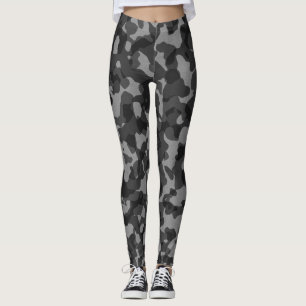Black/Gray camouflage leggings