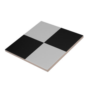 Black Gray Check Ceramic Tile
