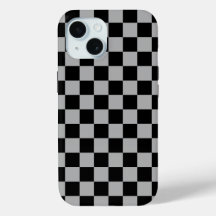 Black + Gray Check Checkered Checkerboard Pattern