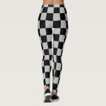 Black Gray Check Sport Leggings<br><div class="desc">Black & Gray Checked Leggings</div>