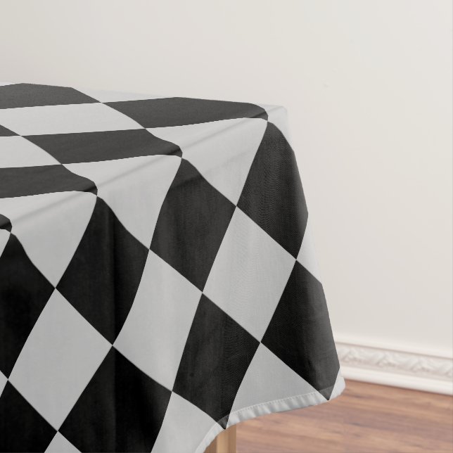 Black Gray Chess Tablecloth (In Situ)