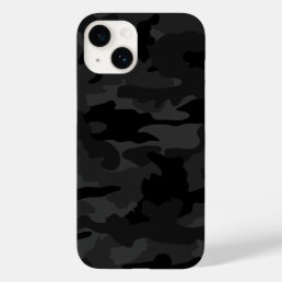 Black &amp; Gray Cool Camo Camouflage Pattern Durable Case-Mate iPhone 14 Case