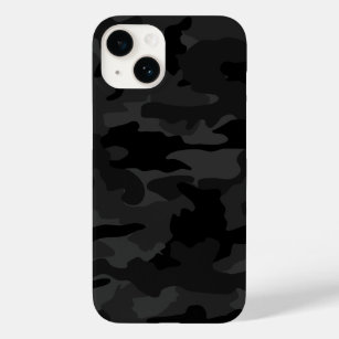 Black & Gray Cool Camo Camouflage Pattern Durable Case-Mate iPhone 14 Case
