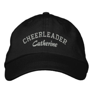 Black & Gray Custom Cheerleader's Hat