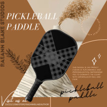 Black & Gray Custom Designed Pickleball Paddle