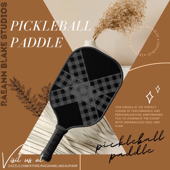 Black & Gray Custom Designed Pickleball Paddle (Creator Uploaded)