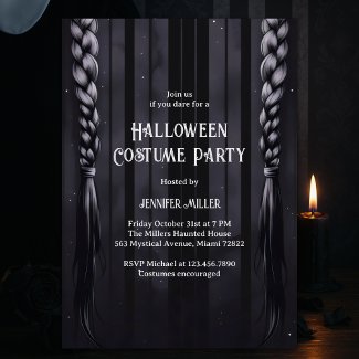 Black & Gray Gothic Braids Halloween Costume Party