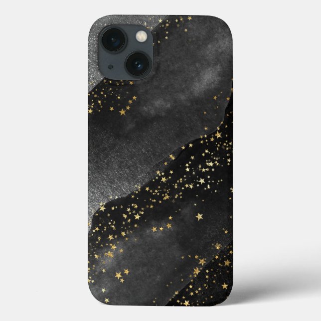 Black gray gradient cosmic star space Case-Mate iPhone case (Back)