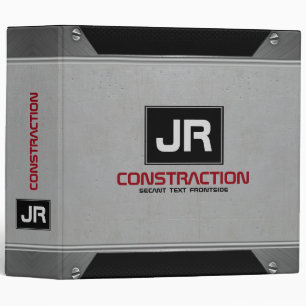 Black & Gray Grungy Metallic Texture 3 Ring Binder