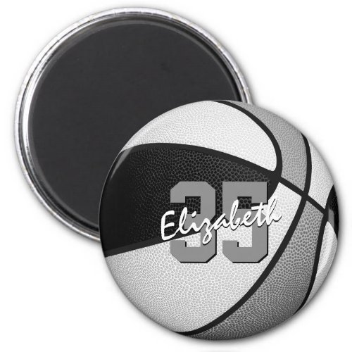 black gray kids sports party favors basketball magnet
