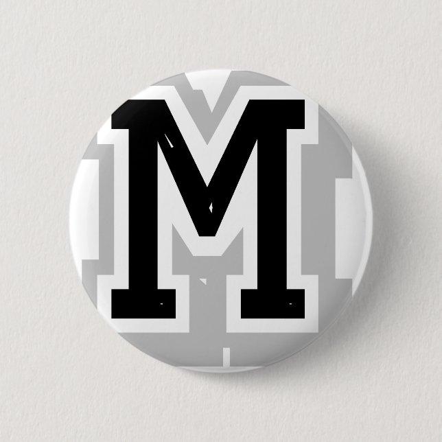 black gray letter M Button (Front)