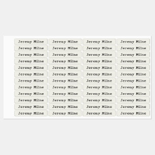 Black Gray Minimalist School Supply Name Tag Kids' Labels