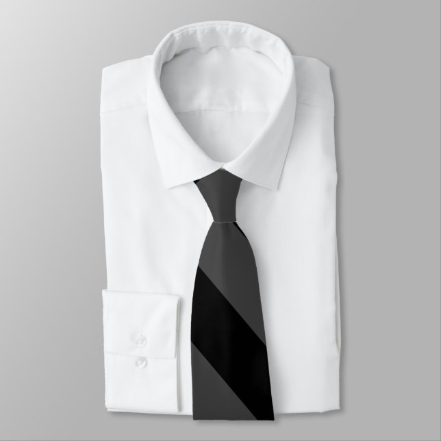 Black-Gray Neck Tie (Tied)