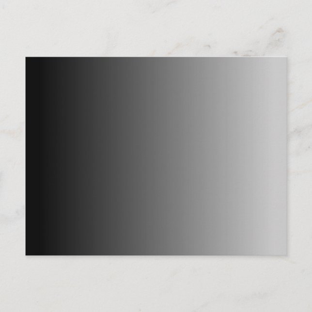 Black Gray Ombre Blank Postcard (Front)
