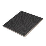 Black gray ornament patterns antique design ceramic tile<br><div class="desc">Black ornament patterns antique design on a dark-gray background. An elegant monochromatic pattern for a home decor collection.</div>