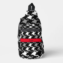 Black & Gray Personalize Sling Bag