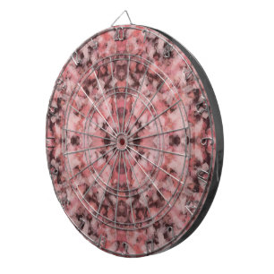 Black Gray Pink White Modern Geometric Abstract Dart Board