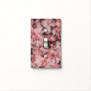 Black Gray Pink White Modern Geometric Abstract Light Switch Cover