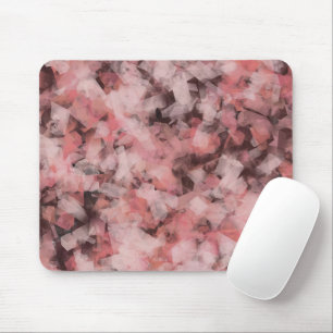 Black Gray Pink White Modern Geometric Abstract Mouse Pad