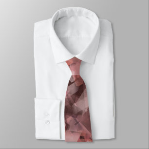 Black Gray Pink White Modern Geometric Abstract Neck Tie