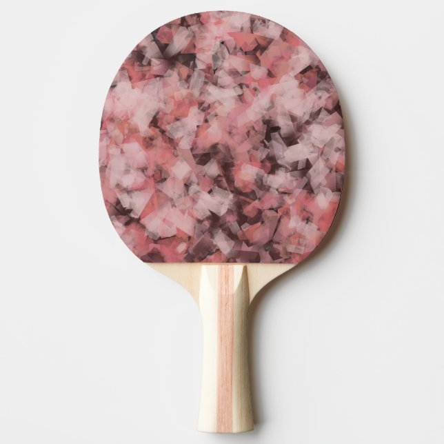 Black Gray Pink White Modern Geometric Abstract Ping Pong Paddle (Front)