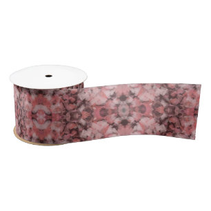 Black Gray Pink White Modern Geometric Abstract Satin Ribbon