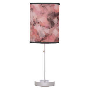 Black Gray Pink White Modern Geometric Abstract Table Lamp