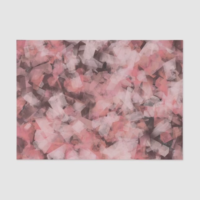 Black Gray Pink White Modern Geometric Abstract Tissue Paper (Front)