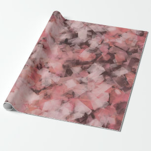 Black Gray Pink White Modern Geometric Abstract Wrapping Paper