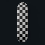 Black & Gray Plaid Checked Skateboard<br><div class="desc">Black & Gray Plaid Checked</div>