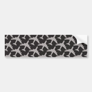 Black Gray Plane Airplanes Pilot Plane Aviation Bumper Sticker
