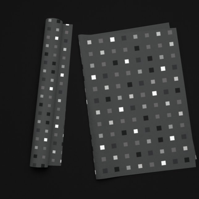 Black Gray Playful Pixel Seamless Pattern Wrapping Paper (Creator Uploaded)
