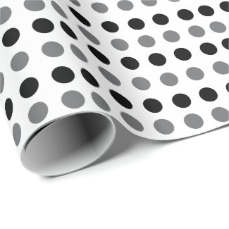 Black Gray Polka Dot Baby Shower Birthday