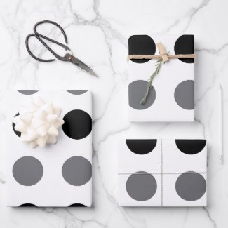 Black Gray Polka Dot Baby Shower Birthday