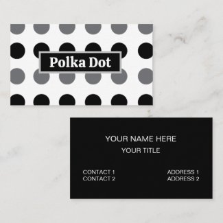 Black Gray Polka Dot Fashion