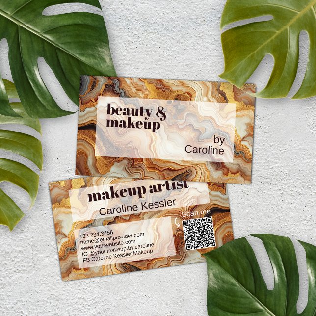 Black Gray Red Brown Amber Gold Marble Art Pattern Business Card (Creator Uploaded)