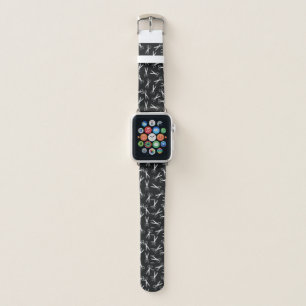 Black & Gray Scissor Pattern Apple Watch Band