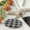 Black Gray Shades Business Plaid Crochet Print on