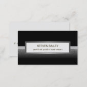Black Gray Silver & White Professional Accountant Business Card (Front/Back)