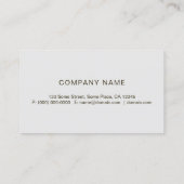 Black Gray Silver & White Professional Accountant Business Card (Back)