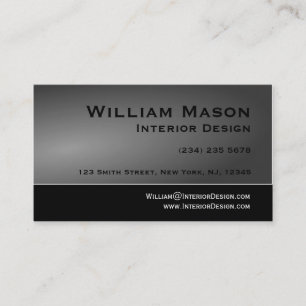 Black & Gray Simple Design Business Card