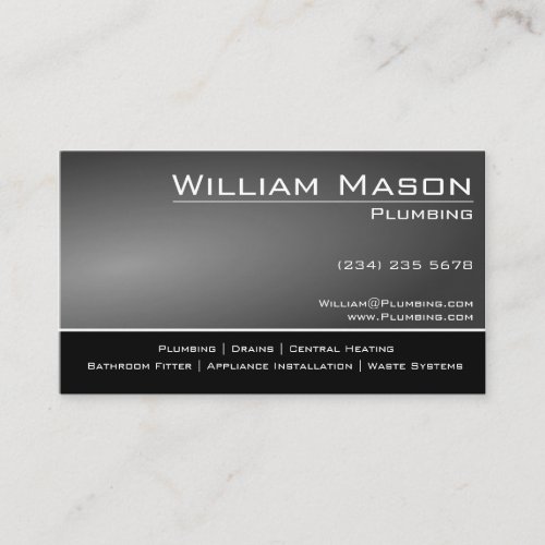 Black &amp; Gray Skilled Tradesman Business Card