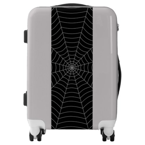 Black gray spider web Halloween pattern Luggage